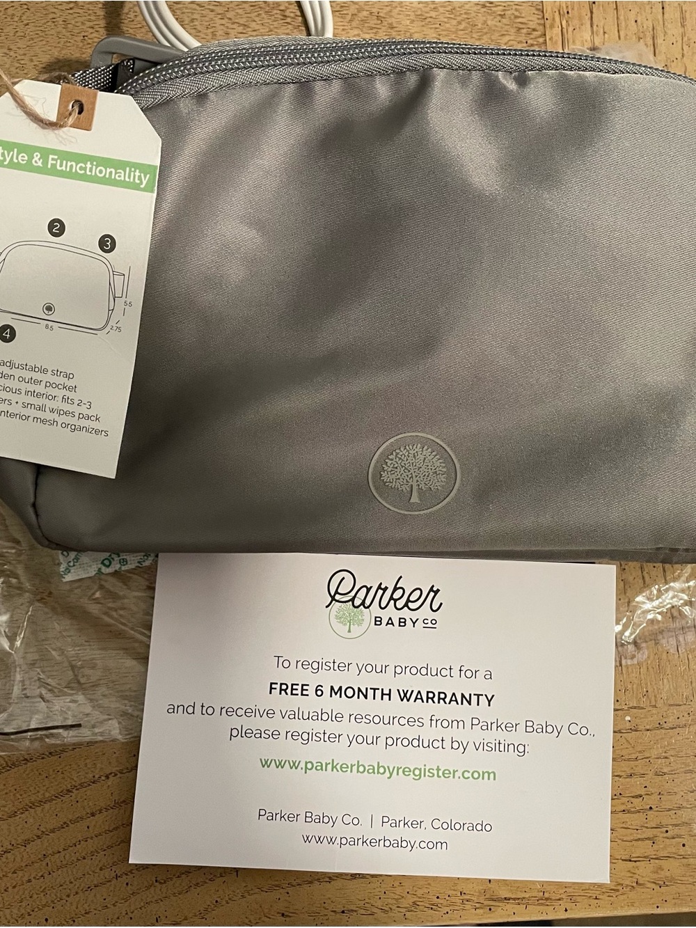 Parker Baby Co. Gray Travel Pouch